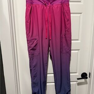 FIGS Pink Purple Ombré Pants Technical Collection Medium